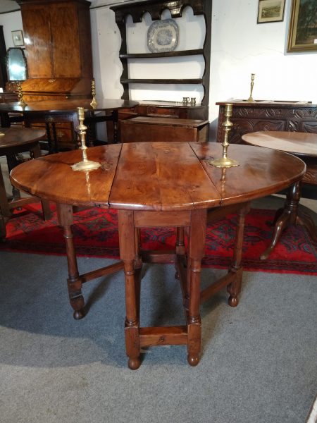 Robin Leg Table Yew Wood Gate Leg Table - Robin Wheatley Antiques