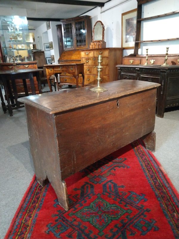 Early 17th century boarded coffer